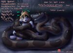 ambiguous_gender anthro asphyxiation blush coiling coiling_another duo feral kaa_(jungle_book) lagomorph leporid mammal outside python rabbit reptile restrained scalie scott_calico scott_calico_(scottc) size_difference snake squeezing the_jungle_book