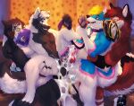 4_toes 5_fingers anal anal_orgasm anal_penetration animal_genitalia animal_penis anthro anthro_on_anthro anthro_penetrated anthro_penetrating anthro_penetrating_anthro blue_pawpads bodily_fluids canid canine canine_genitalia canine_penis claws collar cum cum_in_ass cum_inside cum_on_face cum_on_leg cum_on_penis ejaculation erection excessive_cum excessive_genital_fluids fangs feet fingers foot_fetish foot_lick foursome from_behind_position genital_fluids genitals group group_sex hands-free hi_res holding_leash holding_object holding_penis inside kinsheph knot knotted_penis leash leashed_collar licking looking_at_another male male/male male_penetrated male_penetrating male_penetrating_male mammal nude orgasm pawpads paws penetration penile penile_penetration penis penis_in_ass pink_pawpads sex sitting smile snout spread_legs spreading teeth toes tongue underwear_on_face