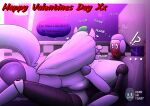 animatronic anthro beanontoast begging big_breasts big_butt blush breast_squish breasts butt canid canine canis dominant dominant_female duo english_text exposed_butt facial_hair female five_nights_at_freddy's five_nights_at_freddy's:_security_breach flustered grey_body grey_hair hair hi_res holidays humanoid imminent_sex machine male male/female mammal mustache nude nude_female nude_male robot robot_humanoid roxanne_wolf s.t.a.f.f._bot_(fnaf) scottgames squish steel_wool_studios surprised tail text thick_thighs valentine's_day wolf