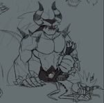 anthro asian_mythology big_hands big_penis blush blush_lines bodily_fluids bracelet claws collar crooked_tail demon duo east_asian_mythology eyebrows genitals hair hi_res horn horned_humanoid humanoid japanese_mythology jewelry knot knotted_penis legs_in_air legs_together legs_up long_tail male male/male mohawk muscular muscular_male mythology oni penis ponytail sega sex sharp_teeth size_difference skinny_male sonic_the_hedgehog_(series) spiceskeleton spiked_bracelet spiked_collar spikes spikes_(anatomy) striped_horn stripes sweat tail teeth the_deadly_six thick_eyebrows thigh_sex yokai zavok zazz zeti zeti_(species)