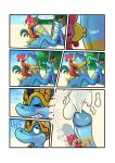 absurd_res anthro avian balls big_balls big_penis bird bodily_fluids chicken comic cum dialogue digital_media_(artwork) duo erection excessive_cum excessive_genital_fluids fern_(zaryuzu_73) galliform genital_fluids genitals glans hi_res huge_balls huge_penis humanoid_genitalia humanoid_penis hyper hyper_balls hyper_genitalia hyper_penis male male/male nude penis phasianid spectrum zaryuzu_73