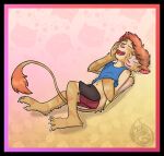 anthro black_border border bottomwear clothing conjoined domestic_cat duo felid feline felis hand_on_face hand_under_shirt haplorhine hi_res human hydez male male/male mammal merging monkey pattern_background plantigrade primate shirt shorts simple_background tank_top topwear transformation