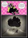 2026 5_toes absurd_res angry anthro australian_accent black_border black_clothing black_overalls black_soles blarf022 blush border chimera claws clothing comic countershade_feet countershading covering_nose cross-popping_vein dialogue english_text extreme_size_difference feet female foot_focus freckled_face freckles fur grey_body grey_fur hair hi_res humanoid_feet in_shoe koala male mammal marsupial micro multicolored_hair overalls plantigrade profanity sheila_koala_(blarf022) sitting sitting_on_ground size_difference smelly smelly_feet soles stink_fumes text toe_claws toes two_tone_hair vans_(brand) vombatiform