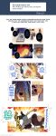 2017 5_fingers absurd_res anthro bag bed bedroom black_speech_bubble black_text blue_eyes border bottomwear bovid bovine brown_nose chair chinpo clothed clothed_anthro clothed_female clothed_male clothing comic desk dialogue door duo felid female fingers footwear fur furniture glowing glowing_eyes green_slippers green_text hair hi_res hudson_(powfooo) humor inside johnny_(powfooo) lion lying male mammal mother_(lore) mouth_closed office_chair on_bed on_front open_mouth pantherine parent_(lore) patreon patreon_logo pink_text pounding_fist powfooo red_body red_fur red_hair shelf shirt shoes shorts skirt slippers socks solo son_(lore) speech_bubble star suplex table tan_body tan_fur text topwear tumblr_ask under_covers url white_border white_speech_bubble white_text yelling yelling_at_another