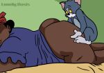 2025 3_toes 4_fingers age_difference animated anthro anthro_penetrating anthro_penetrating_female anthro_penetrating_human artist_name bed bedding bent_leg big_breasts big_butt big_eyes biped black_eyebrows black_eyes black_hair black_nose black_whiskers blue_clothing blue_dress bottomless bottomless_female bottomless_human breasts brown_body brown_ears brown_lips brown_skin butt butt_grab cheek_tuft closed_smile clothed clothed/nude clothed_sex clothing countershade_fur countershade_torso countershading curved_eyebrows dark_body dark_hair dark_skin digital_media_(artwork) domestic_cat dress duo emanata eyebrows facial_markings facial_tuft feet felid feline felis female female_human female_on_anthro female_penetrated fingers flash_emanata from_behind_position fur fur_tuft furniture grabbing_from_behind gradient_background green_background grey_body grey_countershading grey_ears grey_fur hair half-closed_eyes hand_on_another's_butt hand_on_butt head_markings head_tuft head_turned headgear headkerchief headwear hi_res hidden_eyes human human_on_anthro human_penetrated humanoid_hands interspecies iris kerchief larger_female larger_human larger_penetrated leg_markings light_body light_fur light_markings lips lonelyoasis looking_at_another looking_at_another's_butt looking_at_butt looking_at_partner looking_down looking_down_at_another looking_down_at_butt looking_down_at_partner looking_pleasured lying lying_on_bed male male/female male_anthro male_on_human male_penetrating male_penetrating_female male_penetrating_human mammal mammy_two_shoes markings mature_female mature_human metro-goldwyn-mayer monotone_hair mouth_closed multicolored_body multicolored_fur muzzle_(marking) narrowed_eyes no_pupils nude nude_anthro nude_male obese older_female older_human older_penetrated on_bed on_front open_mouth overweight overweight_female overweight_human penetration perching_position pink_inner_ear plantigrade plap pointy_ears prick_ears raised_clothing raised_dress red_headkerchief red_kerchief sex short_hair simple_background size_difference smaller_anthro smaller_male smile socks_(marking) sound_effects text thick_arms thick_lips thick_thighs thin_eyebrows thomas_cat three-quarter_view toes tom_and_jerry tuft vaginal vaginal_penetration whiskers white_body white_fur white_markings yellow_bedding yellow_sclera younger_anthro younger_male