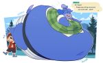 2019 absurd_res accessory alpha_channel animal_crossing anthro bell bell_accessory belly belly_expansion big_belly big_breasts big_butt black_bottomwear black_clothing black_eyes black_nose black_shorts blue_body blue_bottomwear blue_clothing blue_ears blue_footwear blue_hair blue_panties blue_shoes blue_skirt blue_sky blue_tail blue_underwear blueberry_inflation body_inflation bottomwear breast_expansion breasts brown_hair butt butt_expansion canid canine canis clothing cloud colored dialogue digital_media_(artwork) domestic_dog duo english_text expansion eyes_closed female footwear green_clothing green_footwear green_socks green_topwear green_vest hair hair_accessory hairband hi_res huge_belly huge_breasts huge_butt huge_thighs human hyper hyper_belly hyper_breasts hyper_butt hyper_inflation hyper_thighs immobile inflation isabelle_(animal_crossing) male mammal motion_lines navel nintendo onomatopoeia open_mouth outline outside panties pattern_bottomwear pattern_clothing pattern_panties pattern_underwear pink_tongue plant red_clothing red_hairband red_mouth red_nose red_shirt red_topwear ridiculouscake rolling rolling_another round_body shaded shih_tzu shirt shoes shorts simple_background skirt sky slosh sloshing_belly smile smiling_at_another socks sound_effects speech_bubble spherical_inflation tail talking_to_another tan_body tan_ears tan_skin teeth text thick_thighs thigh_expansion three-quarter_view tight_clothing tongue topwear toy_dog transparent_background tree underwear vest villager_(animal_crossing) white_clothing white_outline white_panties white_shirt white_topwear white_underwear