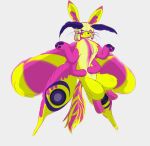 absurd_res antennae_(anatomy) anthro arthropod big_ears domestic_ferret floating fluffy full-length_portrait gesture hi_res hybrid insect lepidopteran male mammal moth multi_limb multi_wing mustelid musteline paws pink_body portrait sharp_teeth shrug simple_background small_nose small_snout solo tail teeth true_musteline villegreen weasel whiskers wings yellow_body