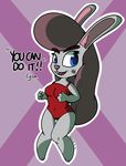  anthro big_ears blue_eyes breasts female lagomorph lyla mammal neonlink rabbit solo 