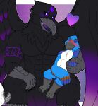 2026 3_toes 5_fingers abs absurd_res anthro arm_markings artist_logo artist_name avian avian_demon back_wings beak bird black_arms black_body black_chest black_feathers black_fingernails black_fur black_head black_legs black_nails black_outline black_sclera black_text black_wings blue_body blue_fur blue_jay blush border broad_shoulders claws colored colored_nails corvid corvus_(genus) crow daddy_kink dated demon digital_drawing_(artwork) digital_media_(artwork) dipstick_feathers dominant english_text eyebrows eyelashes facial_markings fanged_beak fangs father_(lore) father_and_child_(lore) father_and_son_(lore) feathers featureless_crotch feet fingernails fingers fuenmax fur glistening glistening_eyes grey_beak grey_eyebrows grey_feet grey_hands hand_holding hand_on_leg hand_on_own_leg hand_on_own_thigh hand_on_thigh happy head_markings heart_symbol hearts_around_head hi_res hug jay_(bird) larger_dom larger_male logo looking_at_another looking_at_partner looking_down male male/male male_anthro markings multicolored_body multicolored_fur multicolored_outline muscular muscular_anthro muscular_male muscular_thighs nails neck_tuft new_world_jay nude nude_anthro nude_male on_lap open_beak open_mouth orange_body orange_feathers orange_markings oscine outline parent_(lore) parent_and_child_(lore) parent_and_son_(lore) passerine pecs pink_blush portrait purple_background purple_eyes purple_feather_tips purple_heart purple_insides purple_markings purple_spots purple_tongue raised_wings romantic romantic_couple sholders simple_background sitting sitting_on_another sitting_on_lap size_difference smaller_male smile smiling_at_another smiling_at_partner son_(lore) spots spotted_body spotted_head spread_wings star_symbol talons teeth text toe_claws toes tongue translucent_text tribal tribal_markings tuft white_body white_border white_chest white_fur white_outline white_text_outline winged_arms wings