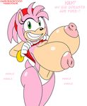  2014 amy_rose anthro areola big_breasts breasts clothing daredemon7000 erect_nipples female flashing habbodude hedgehog huge_breasts mammal nipples partially_clothed sega solo sonic_(series) 