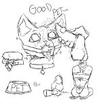 1:1 anthro armbinder balls bdsm binder_(restraint) bodily_fluids bondage bondage_gear bound bowl chastity_cage chastity_device collar container cum cum_in_mouth cum_inside cum_on_face domestic_cat duo felid feline felis gag genital_fluids genitals hands_behind_back heart_symbol hi_res kneeling lock male male/male mammal monochrome multiple_scenes open_mouth padlock padlocked_collar pet_bowl petplay restaints restraints ring_gag roleplay sex_toy showtheash sitting_on_knees toony vibrator vibrator_on_balls vibrator_on_chastity_cage wand_vibrator