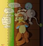 2_tails 3_toes 4_fingers absurd_res animal_genitalia balls beverage biped bird's-eye_view blush buizel casual_nudity container cup detailed_background dialogue digital_media_(artwork) english_text eyewear feet female fingers food fully_sheathed fur generation_2_pokemon generation_4_pokemon genitals glasses hi_res high-angle_view kai_(mr.smile) lying male male/female mimi_(mr.smile) mr.smile multi_tail navel nintendo nude on_back one_eye_closed orange_body orange_fur petting plate pokemon pokemon_(species) pokemorph sheath smeargle speech_bubble tail tail_tuft text toes tuft
