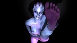  alien asari breast_grab breast_squeeze breasts female flexible foot_focus liara_t&#039;soni mass_effect nipples not_furry nude pussy solo toes video_games 