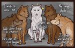 2026 anatomically_correct anatomically_correct_genitalia anatomically_correct_penis animal_genitalia animal_penis balls blep blue_eyes border bravo_(white_talon) brown_body brown_fur canid canine canine_genitalia canine_penis canis claws clyde_wolf dialogue digital_drawing_(artwork) digital_media_(artwork) english_text erection feet feral front_view fur genitals green_eyes group lipsticking looking_at_another male male_feral mammal orange_border paws penis penis_tip quadruped red_penis sheath sitting smile sparkles talking_feral teeth text toes tongue tongue_out white_balls white_body white_fur white_sheath wolf