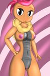  anthro breasts female fir3born hair looking_at_viewer nintendo nipples nude pok&eacute;mon pussy red_hair scrafty solo standing video_games 