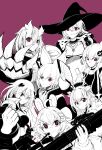  6+girls absurdres animal_ears antlers bear_ears bear_girl clenched_hand clero_(viprimo) commentary deer_antlers deer_ears deer_girl dragon_claw dragon_girl dragon_horns english_commentary fox_ears fox_girl fujikura_uruka fujikura_uruka_(1st_costume) gun hakushika_iori hakushika_iori_(1st_costume) hand_fan highres holding holding_fan holding_gun holding_weapon horns limited_palette multiple_girls official_art phase_connect phase_origins pipkin_pippa pipkin_pippa_(1st_costume) purple_background purple_eyes rabbit_ears rabbit_girl rifle rinkou_ashelia rinkou_ashelia_(lia_1.0) shisui_michiru shisui_michiru_(michiru_1.0) simple_background sniper_rifle spot_color tenma_maemi tenma_maemi_(1st_costume) utatane_nasa utatane_nasa_(nasa_1.0) virtual_youtuber weapon 