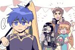  ... 1girl 3boys basket black_hair brown_hair camcorder camera camera_around_neck commentary_request fire_emblem fire_emblem:_path_of_radiance fire_emblem_heroes flag flower_basket greil greil_(valentine) holding holding_basket holding_camera ike_(fire_emblem) ike_(full-tilt_merc)_(fire_emblem) male_focus mist_(fire_emblem) mist_(valentine)_(fire_emblem) mo9931158729281 multiple_boys official_alternate_costume open_mouth short_hair shouting_with_hands soren_(fire_emblem) soren_(valentine)_(fire_emblem) spoken_ellipsis video_camera 
