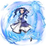  1girl :o artist_request black_shoes blush child dress frilled_dress frills full_body game_asset grand_summoners hair_ribbon hand_up holding_own_dress hydrokinesis layered_dress long_sidelocks long_sleeves looking_at_viewer magic medium_dress medium_hair melty_q_melromarc official_art open_mouth pantyhose purple_dress purple_eyes purple_hair purple_ribbon ribbon shoes sidelocks simple_background solo straight-on tate_no_yuusha_no_nariagari third-party_source transparent_background twintails two-tone_dress v-shaped_eyebrows water white_dress white_pantyhose 