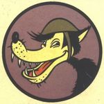  anthro big_bad_wolf canine disney headwear helmet little_red_riding_hood_(copyright) looking_at_viewer male mammal open_mouth retro smile solo teeth vintage war wolf zeke_wolf 