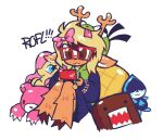  1girl antlers antonymph artist_request bad_id bad_youtube_id bead_bracelet beads blonde_hair blush_stickers bow bracelet brown_eyes brown_fur buck_teeth character_doll charm_(object) cosplay crossover deer_girl deltarune doll domo-kun fluttershy freckles gir_(dog_costume)_(invader_zim) gir_(invader_zim) gir_(invader_zim)_(cosplay) glasses gloomy_bear hair_bow handheld_game_console hooves horns invader_zim itazuraguma_no_gloomy jewelry lancer_(deltarune) my_little_pony my_little_pony:_friendship_is_magic nhk_(broadcaster) nintendo_ds noelle_holiday pegasus pink_bow pony_(animal) red-framed_eyewear reindeer_antlers reindeer_girl sharp_teeth solo_focus stuffed_animal stuffed_pony stuffed_toy teddy_bear teeth utdr_(toby_fox) vylet_pony white_background 