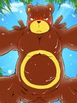  barazoku bear blush brown_fur chubby cloud featureless_crotch frown fur imminent_sex looking_at_viewer male mammal muscles nintendo pok&eacute;mon sky submissive_pov sweat ursaring video_games 炙りサーモン_(artist) 