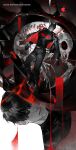  batman_(series) batman_symbol black_bodysuit black_gloves black_hair blue_eyes bodysuit commentary dc_comics domino_mask eye_mask gloves highres jacket jason_todd male_focus mask multicolored_bodysuit multicolored_jumpsuit multiple_boys muscular muscular_male pants red_hood_(dc) red_hood_and_the_outlaws robin_(dc) short_hair superhero_costume taku_1881292884 taut_bodysuit taut_clothes two-tone_bodysuit western_comics_(style) 