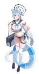  1girl :o absurdres alternate_costume alternate_hairstyle anchor_ornament animal_ears bag bikini black_bikini black_choker black_halo black_sailor_collar blue_archive blue_eyes blush breasts broken_halo choker commentary_request cropped_shirt cross_hair_ornament curious eyewear_on_head full_body hair_between_eyes hair_ornament hairclip halo hand_on_own_hip hand_up highleg highleg_bikini highres hip_focus innertube knees_together_feet_apart legs long_hair medium_breasts mismatched_pupils multi-strapped_bikini_bottom navel pang-yo ponytail sailor_collar sailor_shirt see-through_clothes see-through_shirt shiroko_terror_(blue_archive) shirt shoulder_bag side-tie_bikini_bottom slit_pupils solo standing stomach sunglasses swim_ring swimsuit thigh_gap thigh_strap thighhighs thighs very_long_hair wet wet_clothes wet_shirt white_hair white_shirt wolf_ears wolf_girl 