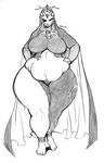  1girl fat kaigetsudo looking_at_viewer midna midna_(true) monochrome spoilers the_legend_of_zelda the_legend_of_zelda:_twilight_princess thick_thighs twili_midna twilight_princess 
