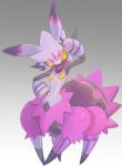  1girl absurdres arachne arthropod_girl black_eyes bug colored_sclera commentary english_commentary full_body furry highres monster_girl multicolored_hair pal_(creature) palworld pink_fur pkbunny solo spider spider_girl tarantriss taur two-tone_fur two-tone_hair yellow_eyes yellow_sclera 