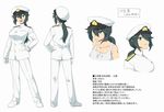  female_admiral_(kantai_collection) gloves green_eyes hat ikeshita_moyuko kantai_collection long_hair military military_uniform shiomi_kaoru tank_top translation_request uniform 