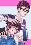  big_hero_6 binder book brothers candy disney fioletovyy glasses hiro_hamada hood hoodie lollipop marvel multiple_boys siblings tadashi_hamada 