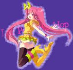  aino_megumi alternate_form ankle_boots black_legwear boots bow cure_lovely earrings hair_bow hair_ornament happinesscharge_precure! jewelry lollipop_hip_hop long_hair magical_girl mismatched_footwear murata_tefu pink_eyes pink_hair precure shoes skirt smile solo star star_earrings thigh_boots thighhighs twintails very_long_hair wrist_cuffs yellow_footwear yellow_legwear 