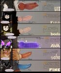 >u< absurd_res ambiguous_species animal_genitalia animal_penis anthro ava_a-la-kazahm_(cerberussenn) bandage bandage_on_ears bandage_on_face black_body black_eyes black_fur blue_eyes blue_penis blush bodily_fluids border_collie boris_beaumont_(cerberussenn) brown_body brown_fur canid canine canine_genitalia canine_penis canis cerberussenn chart chimera collie confusion cybernetics cyborg dialogue domestic_cat domestic_dog don't_look ellipsis embarrassed embarrassing_exposure english_text eyes_in_darkness facial_markings facial_scar felid feline felis fink_fairfax_(cerberussenn) finn_fleischer_(cerberussenn) freckles fur genital_fluids genitals group head_markings herding_dog hi_res hidden_eyes hybrid hybrid_genitalia hybrid_penis knot knotted_penis korean_text leaking_precum living_machine lux_norwood_(cerberussenn) machine male mammal markings measurements measuring measuring_penis orange_body orange_fur pantherine pastoral_dog penile_spines penis penis_chart penis_lineup penis_size_difference penis_theft pie_cut_eyes precum purple_penis purple_sclera red_penis scar sheath sheepdog signature simple_eyes stripes tan_penis tapering_penis text tiger tongue tongue_out toony translated translucent translucent_penis typography whining white_body white_fur wolf yeon_soho_(cerberussenn)