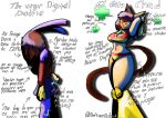 absurd_res animal_humanoid anthro beltimerperbus big_butt breast_play breasts butt cat_humanoid cleavage clothed clothing drinking duo felid felid_humanoid feline feline_humanoid female gameoverse glitch_productions hi_res humanoid jax_(tadc) kit_bodega lagomorph leporid male mammal mammal_humanoid midriff navel rabbit scut_tail short_tail spanish_text tail text the_amazing_digital_circus thick_thighs translation_request