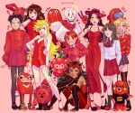  31_minutos adventure_time ahoge among_us animal_crossing blonde_hair breasts brown_hair c._round catra cleavage closed_eyes color_connection commentary crewmate_(among_us) crossover deltarune don't_hug_me_i'm_scared dress earrings food friday_night_funkin' fruit girlfriend_(friday_night_funkin') hand_on_own_hip happy hat heart heather_chandler heathers ib_(ib) ib_(kouri) jewelry juan_carlos_bodoque knuckles_the_echidna long_hair looking_at_viewer mario_(series) meilin_lee multiple_crossover multiple_girls myyoupink notice_lines octavian_(animal_crossing) octopus octopus_boy open_mouth panty_&amp;_stocking_with_garterbelt panty_(psg) papyrus_(undertale) pauline_(nintendo) pucca pucca_(cartoon) raspberry red_(among_us) red_background red_dress red_eyes red_guy_(dhmis) red_hat red_skirt red_theme she-ra_and_the_princesses_of_power shirt short_hair simple_background skeleton skirt smile sonic_(series) spanish_commentary sparkle standing teeth turning_red twitter_username ugandan_knuckles undertale utdr_(toby_fox) v white_shirt wildberry_princess 