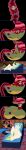 absurd_res anthro bodily_fluids chewing churning clothing comic crossgender dripping_acid duo eating esophagus female flightlesslizard hi_res inside_stomach internal long_image lounging male male/female mario_bros messy_stomach nintendo nipple_slip oral_vore prince_froggy shyguy stomach_acid stomach_acid_pool swallowing tall_image toga vore yoshi's_island