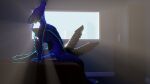 16:9 2026 2_penises 3d_(artwork) 4k absurd_res anthro aquatic aquatic_dragon arm_frill bed big_penis black_penis blue_body digital_media_(artwork) dragon erection eyes_closed frill_(anatomy) furniture genitals glowing glowing_markings hi_res huge_filesize huge_penis hyper hyper_genitalia hyper_penis inside light light_beam male markings membrane_(anatomy) membranous_frill multi_genitalia multi_penis mythological_creature mythological_scalie mythology on_bed penis ridged_penis scalie sitting sitting_on_bed solo sunbeam sunlight tail tail_frill talan_(talan_strider) talanstrider widescreen