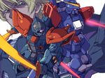  atsushi/hao blonde_hair blue_destiny_02 dual_wielding efreet_custom gundam gundam_side_story:_the_blue_destiny mecha nimbus_schterzen weapon 