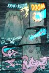 2026 2:3 6_panel_comic absurd_res ambiguous_gender anthro blue_text clenched_teeth cloud comic dot_pupils electricity english_text floating generation_1_pokemon group hi_res legendary_pokemon lightning mewtwo motion_lines mouth_closed nintendo open_mouth outside page_number pokemon pokemon_(species) pokemon_mystery_dungeon purple_body raining sea signature sky smoke sound_effects spike_chunsoft tail teeth text toony trio virmir water white_sclera yellow_text