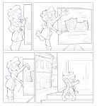 adriano_romea_corsini anthro beanie braces canid canine canis clothing coat comic domestic_dog elie_desq excited eyes_closed female floppy_ears fluffy fluffy_tail hair handbag happy hat headgear headwear heart_tongue hi_res mammal monochrome one_leg_up open_mouth painting_(object) raised_leg rejection sad short_hair short_tail sitting sitting_on_ground solo tail tail_motion tailwag topwear trenchcoat
