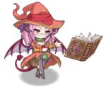 1girl animated animated_png artist_request bag belt black_belt black_horns blinking book breasts brown_bag chibi chibi_only cleavage cleavage_cutout closed_mouth clothing_cutout crossed_ankles demon_girl demon_tail demon_wings dress floating floating_book floating_object full_body glasses gloves half-closed_eyes hands_up hat horns large_breasts long_sleeves looping_animation lowres medium_hair mon-musu_quest! monster_musume_td official_art open_book pantyhose pantyhose_cutout pink_hair pink_tail pink_wings puffy_sleeves red_dress red_eyes red_hat red_shrug satchel semi-rimless_eyewear shadow shrug_(clothing) simple_background smile solo standing succubus_witch_(mon-musu_quest!) tail third-party_source transparent_background under-rim_eyewear wings witch witch_hat 