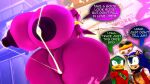 16:9 3d_(artwork) 4k absurd_res accipitrid accipitriform albatross anthro areola avian big_areola big_breasts big_nipples bird blue_eyes bodily_fluids breasts clothing digital_media_(artwork) drooling english_text eulipotyphlan exclamation_point eyes_closed eyewear eyewear_on_head female green_body green_eyes group hedgehog hi_res hirundinid huge_breasts huge_hips huge_thighs hyper hyper_breasts hyper_hips hyper_thighs ineffective_clothing jet_the_hawk male mammal mostly_nude multicolored_body nipples one-piece_swimsuit open_mouth oscine passerine procellariiform purple_areola purple_body purple_nipples rocketspuff saliva sega shirt sling_bikini sonic_riders sonic_the_hedgehog sonic_the_hedgehog_(series) speech_bubble storm_the_albatross sunglasses sunglasses_on_head swallow_(bird) swimwear text thick_thighs topwear two_tone_body vest wave_the_swallow wearing_sunglasses wide_hips widescreen