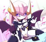  1boy 1girl black_shirt black_skirt breasts censored clothed_sex commentary_request crop_top demon_girl demon_horns demon_tail demon_wings girl_on_top heart heart-shaped_pupils hetero horns humanoid_robot large_breasts lilymare long_hair long_sleeves medarot medarot_s mosaic_censoring motion_lines nipples no_mouth nollety pink_hair pov pov_crotch prehensile_tail purple_eyes purple_tail purple_wings robot robot_girl sex shirt showgirl_skirt skirt solo_focus sound_effects symbol-shaped_pupils tail tail_wrap tailjob torn_clothes torn_shirt unaligned_breasts vaginal wings yellow_horns 