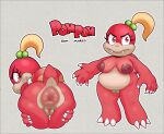 2026 anus bent_over breasts butt claws dogma dripping female genitals hair hi_res mario_bros nintendo nude pom_pom_(mario) ponytail presenting red_body reptile scalie shell smile solo standing tail vulva