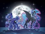 armor boots breastplate clothing crown duo equid equine female feral footwear friendship_is_magic hair hasbro headgear helmet hi_res hoof_boots hooves horn long_hair looking_at_another looking_at_viewer mammal moon my_little_pony mythological_creature mythological_equine mythology nightmare_moon_(mlp) princess_luna_(mlp) shoes stirren winged_unicorn wings