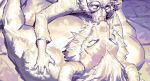 2026 2_horns 5_fingers ambiguous_anthro ambiguous_gender anthro beard canid clothed clothed_ambiguous clothed_anthro clothing cropped digital_drawing_(artwork) digital_media_(artwork) duo eyes_closed eyewear facial_hair fingers front_view full_version_at_paywall fur glasses half-length_portrait head_horn hi_res horn kingarthur_i kissing lying lying_on_another male male/ambiguous male_(lore) male_anthro mammal nude nude_anthro nude_male on_back on_front portrait restricted_palette round_glasses snout topwear unknown_species wearing_glasses wizard_(kingarthur_i)