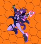 absurd_res anthro armpit_fetish clothing dei_mars domestic_cat explosives eyewear fan_character felid feline felis female fur goggles grenade gun hair hi_res jacket leotard mammal pink_eyes purple_body purple_fur purple_hair raised_arm ranged_weapon sega smile solo sonic_the_hedgehog_(series) topwear weapon