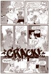 2019 abs aiko_(itna) anthro bangs bed big_breasts bodily_fluids bottomwear breasts casual_nudity clothed clothing comic english_text eye_contact featureless_breasts featureless_crotch female furniture gesture group halfmoon_axe hand_holding hand_on_head hay head_tuft headache hi_res holding_head hut in_the_new_age inside jewelry kitikochata loincloth loincloth_only looking_at_another lying male mammal melee_weapon monochrome mother_(lore) mother_and_child_(lore) mother_and_son_(lore) muscular muscular_anthro muscular_arms muscular_male necklace necklace_only nude on_back parent_(lore) parent_and_child_(lore) parent_and_son_(lore) pecs procyonid raccoon rick_griffin rikitakawi robe robe_only rooftop running sitting slave son_(lore) standing tears text topless tuft wall_(structure) waving weapon window