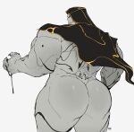 absurd_res butt charcoalwaffle26 cloak clothing gorr_(marvel) hi_res humanoid male marvel marvel_rivals muscular muscular_humanoid muscular_male rear_view solo triceps white_body white_skin