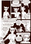2019 amputee angry anthro bandage bench big_breasts bottomwear breasts campfire casual_nudity clothed clothing comic dialogue digital_media_(artwork) disability elderly_anthro elderly_male english_text featureless_breasts featureless_crotch female forest frown frustrated fur gate group hi_res ikoti_(itna) in_the_new_age jewelry laire_(itna) loincloth male mammal markings melee_weapon missing_leg monochrome necklace necklace_only night nude outside overweight overweight_anthro overweight_female plant polearm procyonid raccoon rick_griffin ring_(marking) ringed_tail scowl shaking sitting smoke standing star striped_markings striped_tail stripes tail tail_markings text topless tree trio urai walking_stick weapon